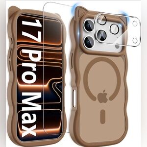 3 in 1 Magnetic for iPhone 17 Pro Max Case for Women Girls